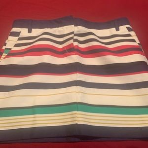 J Crew size 6 striped mini skirt